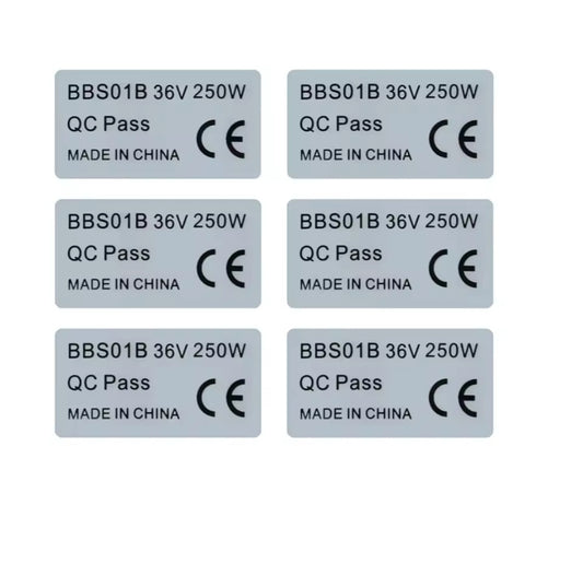 6pc 250w stickers